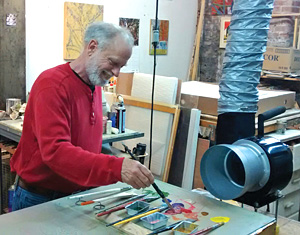 Mark Lavatelli at his encaustic studio